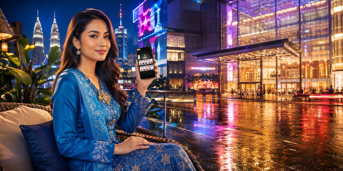 Permainan kad Rummy panas77 Kuala Lumpur baju kurung gaya Melayu tradisional
